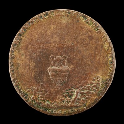 Vaas in een Landschap [achterzijde], 1554 door Master IAC. URB.