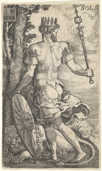Zon uit De Goden die Heersen over de Planeten, 1528 door Master I.B.
