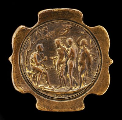 Zwaardknop met ingelegde plaquette van Het Oordeel van Paris door Master IO.FF.