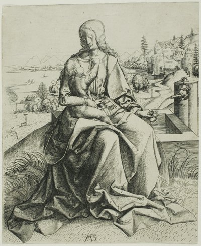 De Madonna bij de fontein door Master MZ