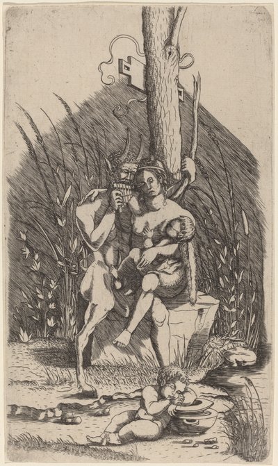 Familie van de Sater door Master of 1515