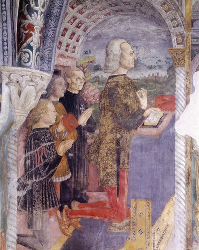 Italië, regio Piëmont, Serralunga di Crea, fresco in kapel bij de Basiliek van Santa Maria Assunta door Master of Crea