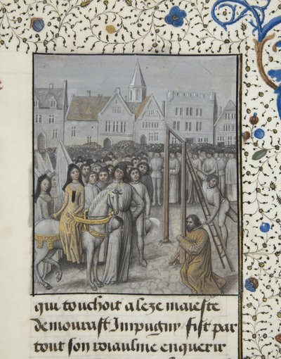 Ms 659 fol.78r De executie van Guillaume Hugonet door Master of Mary of Burgundy