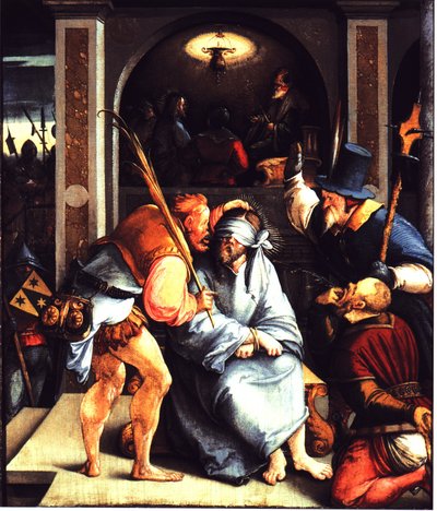 Bespotting van Christus. door Master of Messkirch