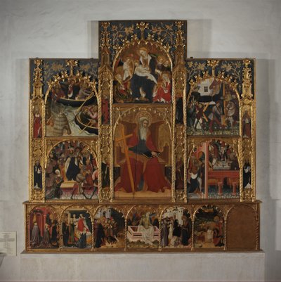 Altaarstuk met scènes uit het leven van Sint Andreas, ca. 1420-30 door Master of Roussillon