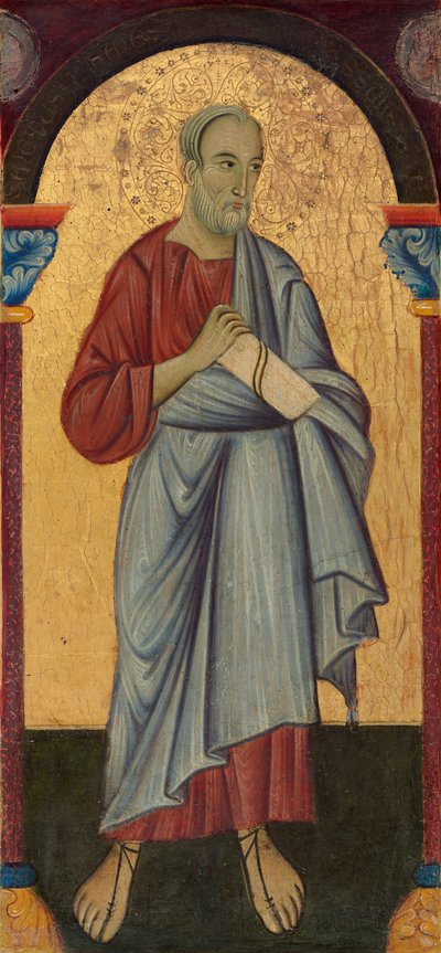 Sint Jan de Evangelist door Master of Saint Francis