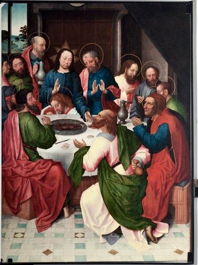 Het Laatste Avondmaal door Master of Saint John Evangelist