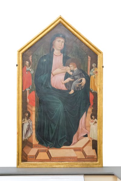 Madonna en kind met heiligen, circa 1300 door Master of San Gaggio