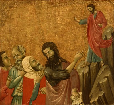 Het getuigenis van Johannes de Doper door Master of San Torpe