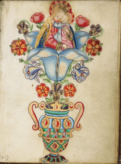 De Maagd en het Kind in de kelk van een bloem door Master of Sir John Fastolf