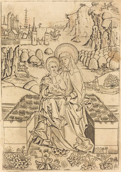 De Madonna en Kind met Sint Anna door Master of St. Sebastian