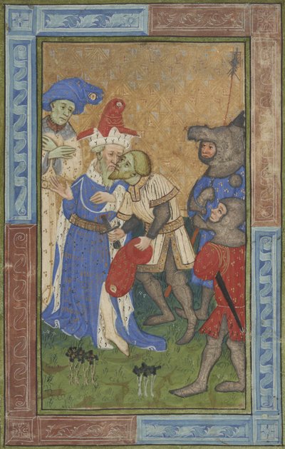 Moordscène Ms B.11.7, ca. 1420 door Master of Trinity College