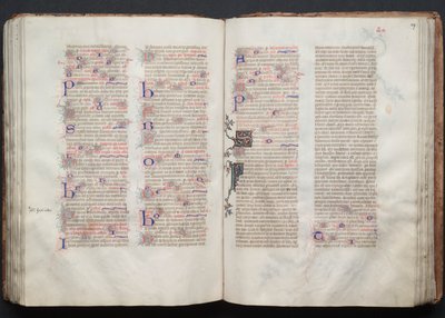The Gotha Missal: Fol. 107r, Tekst, ca. 1375 door Master of the Boqueteaux