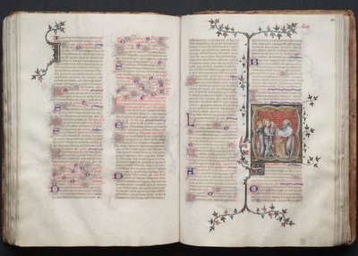 Het Gotha Missaal: Fol. 108r, De presentatie in de tempel, c. 1375 door Master of the Boqueteaux