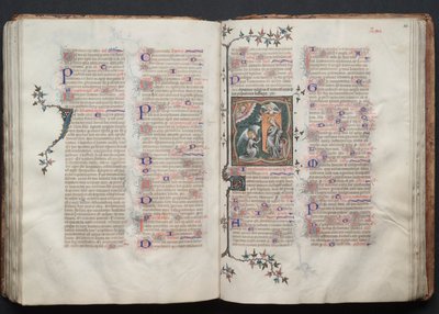 Het Gotha-missaal: Fol. 109v, tekst, ca. 1375 door Master of the Boqueteaux