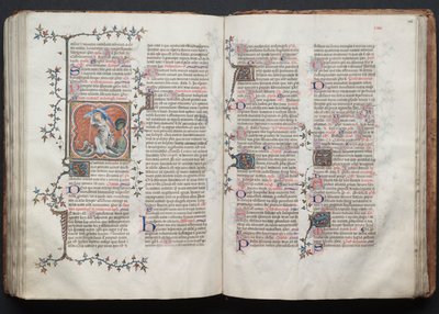 Het Gotha Missaal: Fol. 125r, Tekst, c. 1375 door Master of the Boqueteaux