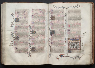 Het Gotha Missaal: Fol. 126v, Tekst, ca. 1375 door Master of the Boqueteaux