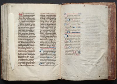 Het Gotha Missaal: Fol. 163v, Tekst, ca. 1375 door Master of the Boqueteaux