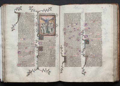 Het Gotha Missaal: Fol. 76v, De Hemelvaart, ca. 1375 door Master of the Boqueteaux