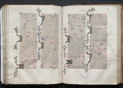 Het Gotha Missaal: Fol. 81r, Tekst, ca. 1375 door Master of the Boqueteaux