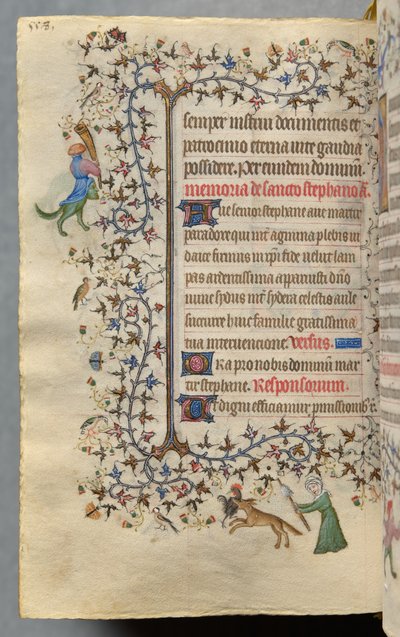 Getijden van Karel de Edele, koning van Navarra (1361-1425): fol. 273v, Tekst door Master of the Brussels Initials and Associates