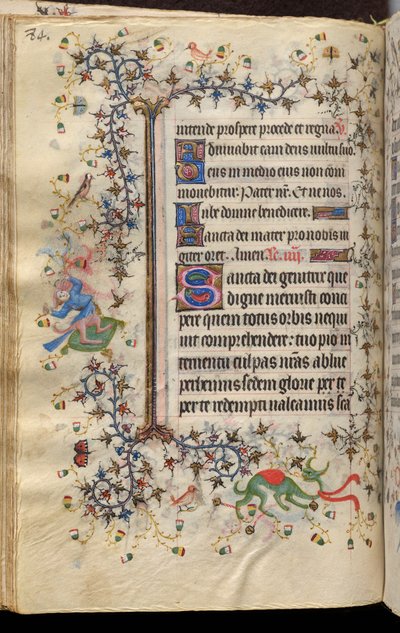 Getijden van Karel de Edele, koning van Navarra (1361-1425): fol. 42v, Tekst door Master of the Brussels Initials and Associates
