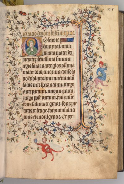 Getijdenboek van Karel de Edele, Koning van Navarra 1361-1425: fol. 13r, Tekst, ca. 1405 door Master of the Brussels Initials and Associates