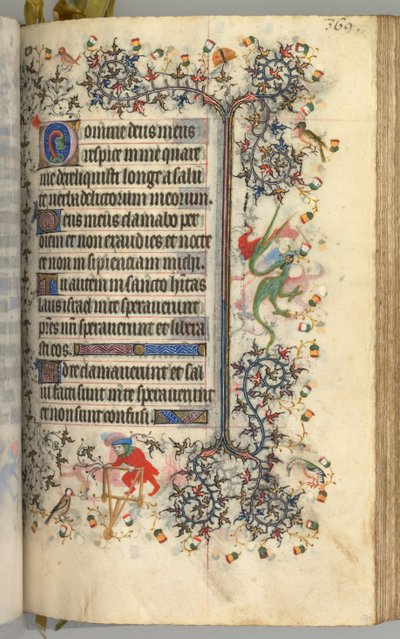 Getijdenboek van Charles de Edele, Koning van Navarra 1361-1425: fol. 180r, Tekst, c. 1405 door Master of the Brussels Initials and Associates