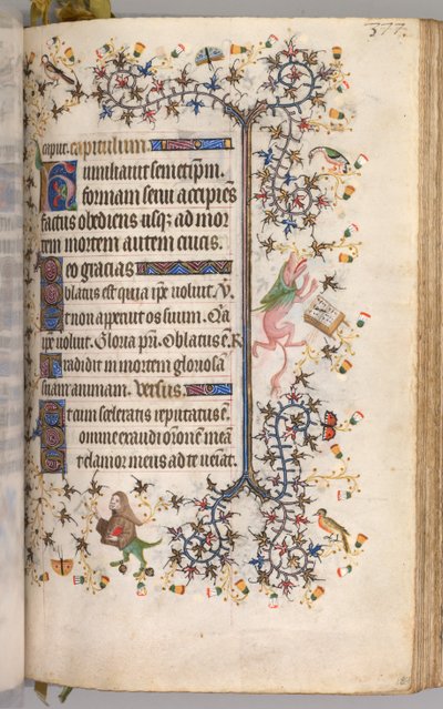 Getijdenboek van Karel de Edelmoedige, Koning van Navarra: fol. 184r, Tekst door Master of the Brussels Initials and Associates