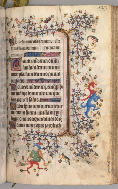 Getijdenboek van Karel de Edele, Koning van Navarra 1361-1425: fol. 208r, Tekst, c. 1405 door Master of the Brussels Initials and Associates