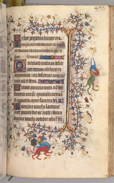 Getijdenboek van Karel de Edele, Koning van Navarra 1361-1425: fol. 233r, Tekst, ca. 1405 door Master of the Brussels Initials and Associates