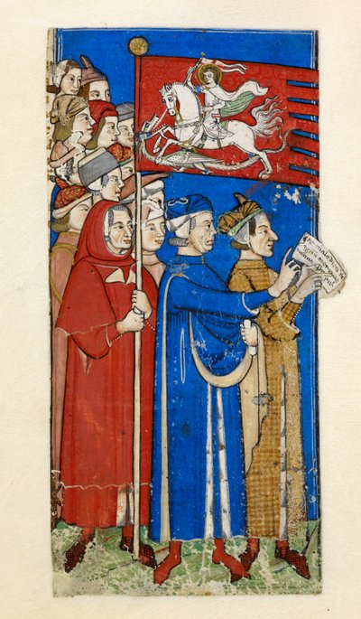 Cocharelli, Verhandeling over de Ondeugden en Deugden, Add MS 27695, f.10r, c.1330-40 door Master of the Cocharelli Codex