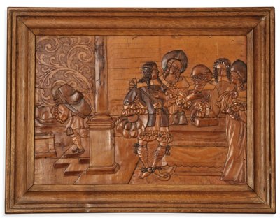 Eger intarsiapaneel, midden 17e eeuw door Master of the Decorated Background