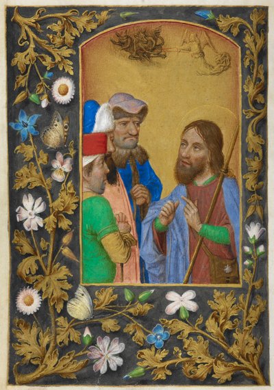 Sint Jacobus de Meerdere predikend door Master of the Dresden Prayer Books