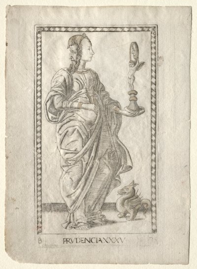 Voorzichtigheid (uit de Tarocchi, serie B: Kosmische Principes & Deugden, #35) door Master of the E Series Tarocchi