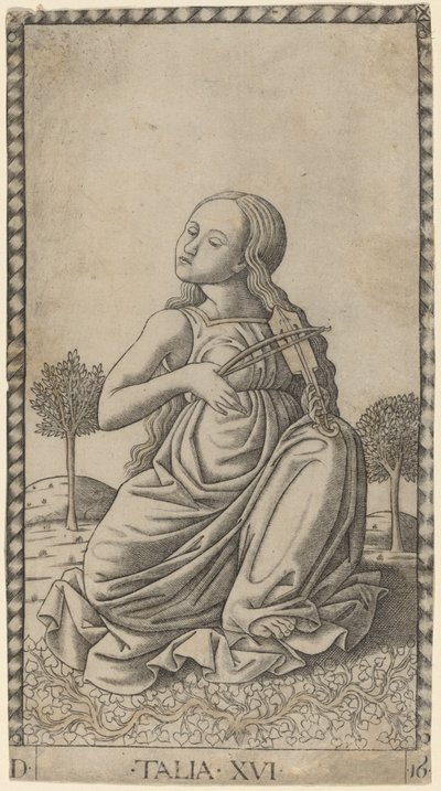 Talia (Thalia) door Master of the E Series Tarocchi