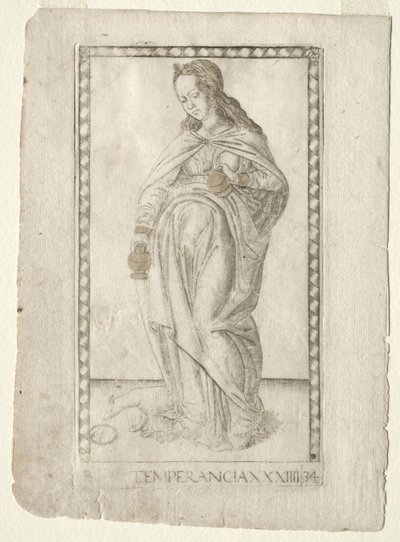Matigheid (uit de Tarocchi, serie B: Kosmische Principes & Deugden, #34) door Master of the E Series Tarocchi
