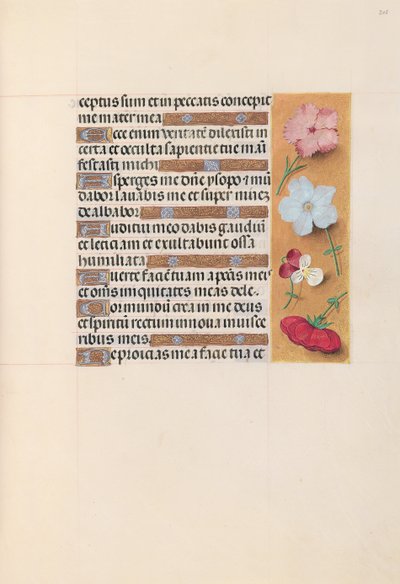 Getijdenboek van koningin Isabella de Katholieke, koningin van Spanje: Fol. 205r, ca. 1500 door Master of the First Prayerbook of Maximillian