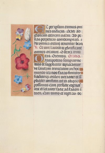 Getijdenboek van Koningin Isabella de Katholieke, Koningin van Spanje: Fol. 22v, c. 1500 door Master of the First Prayerbook of Maximillian