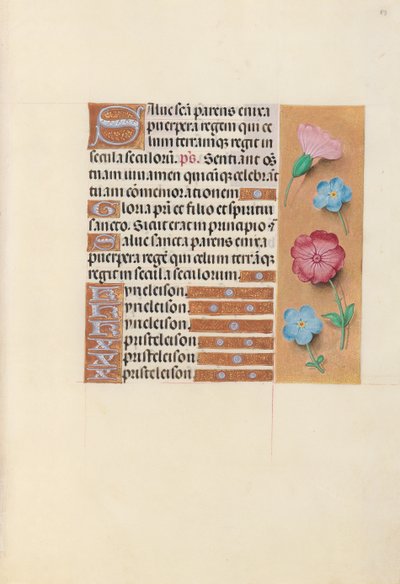 Getijdenboek van koningin Isabella de Katholieke, koningin van Spanje: Fol. 89r, c. 1500 door Master of the First Prayerbook of Maximillian