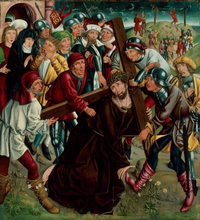 Christus draagt het kruis, ca. 1490 door Master of the Freising Visitation