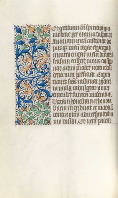 Getijdenboek Gebruik van Rouen: fol. 21v, c. 1470 door Master of the Geneva Latini