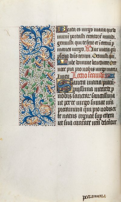 Getijdenboek Gebruik van Rouen: fol. 35v, ca. 1470 door Master of the Geneva Latini