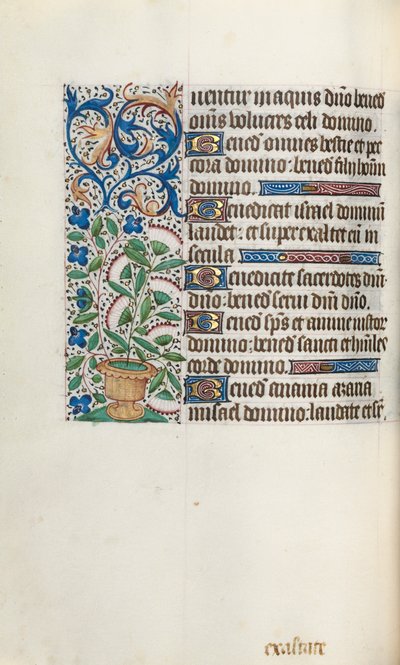Getijdenboek Gebruik van Rouen: fol. 43v door Master of the Geneva Latini
