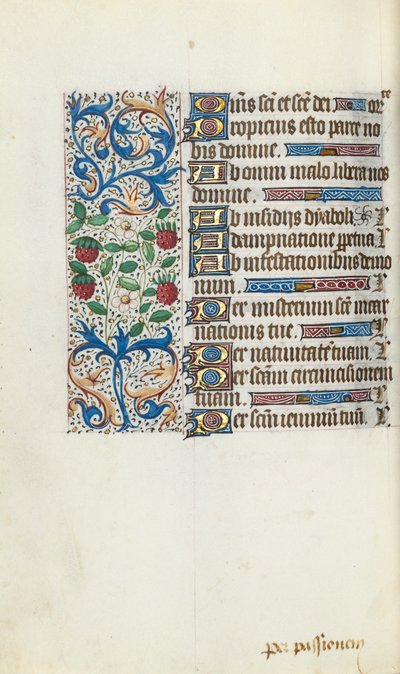 Getijdenboek Gebruik van Rouen: fol. 94v, c. 1470 door Master of the Geneva Latini