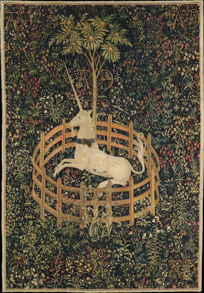 De Eenhoorn in Gevangenschap door Master of the Hunt of the