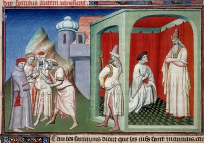 Johannes van Mandeville en de Sultan door Master of the Mazarine