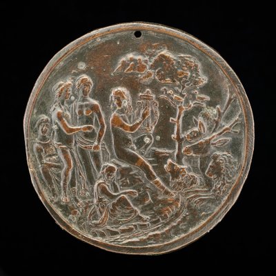 Orpheus speelt voor de Dieren, vierde kwart 15e eeuw door Master of the Orpheus Legend