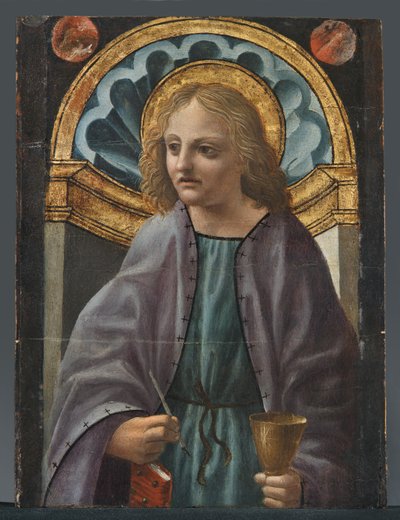 Sint Johannes de Evangelist door Master of the Pala Sforzesca