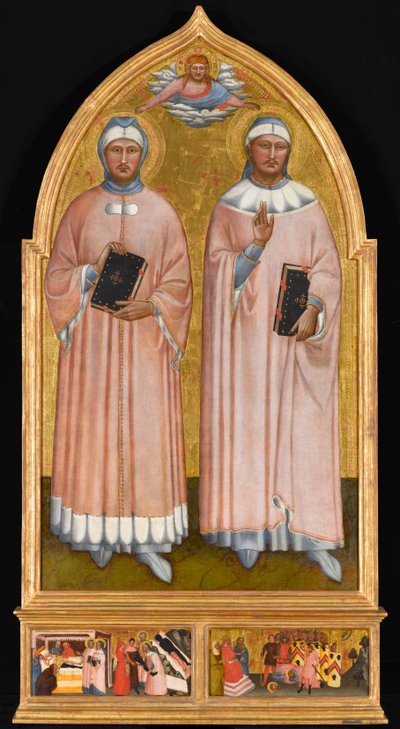 St. Cosmas en St. Damian, c.1370-1375 door Master of the Rinuccini Chapel